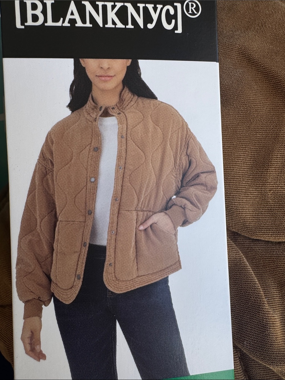 Blank NYC Quilted Camel/Tan Puffer Jacket